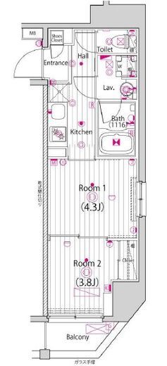 ガーラ新横浜グランドステージ　904号室　間取り