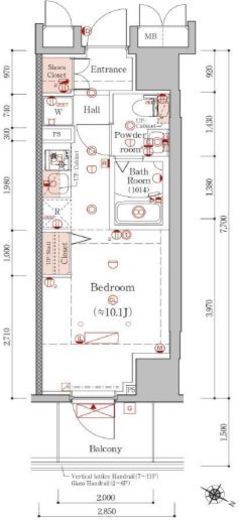 AZEST横濱大通り公園　602号室　間取り