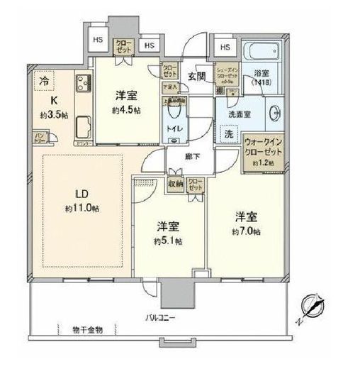 グレーシアタワー二俣川　817号室　間取り