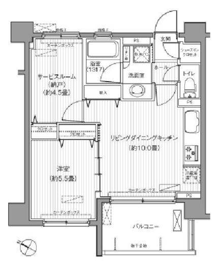 サンウエスト横浜　602号室　間取り