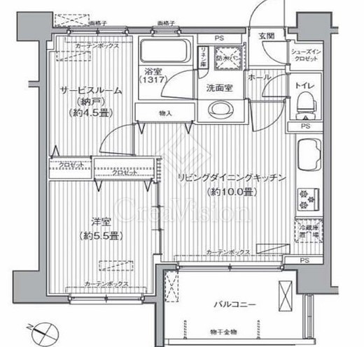 サンウエスト横浜　402号室　間取り