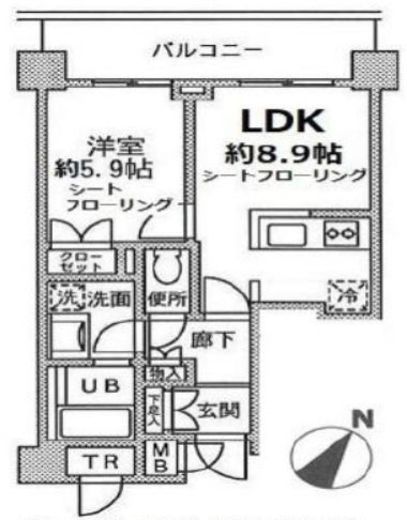 ファインステージ新横浜　102号室　間取り