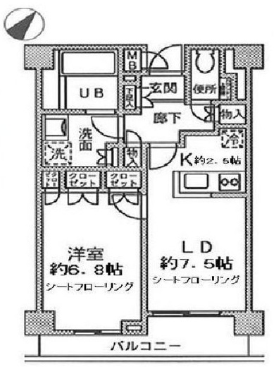 ファインステージ新横浜　412号室　間取り