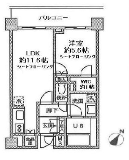 ファインステージ新横浜　103号室　間取り