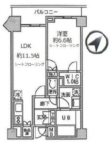 ファインステージ新横浜　305号室　間取り
