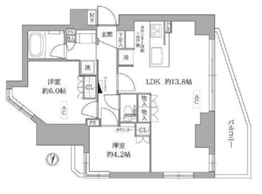 プレジデントステージ横濱鶴見　510号室　間取り