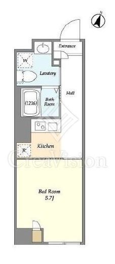 横浜ベイクリウス　806号室　間取り