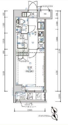 オーキッドレジデンス鶴見　412号室　間取り