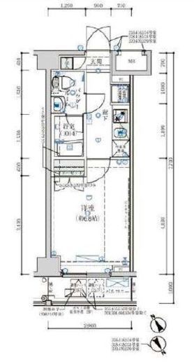 オーキッドレジデンス鶴見　610号室　間取り