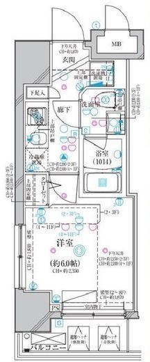 ディアレイシャス横浜WEST　603号室　間取り