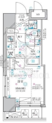 ディアレイシャス横浜WEST　1001号室　間取り