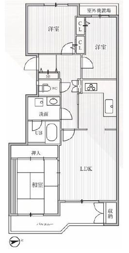 T's garden横浜反町　407号室　間取り