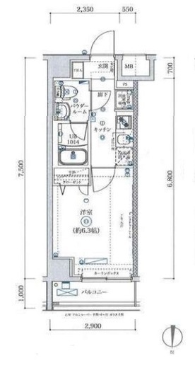スクエアシティ横濱山手　303号室　間取り