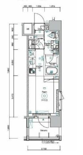B CITY YOKOHAMA STATION SQUARE　903号室　間取り