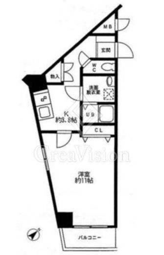クレール矢沢　202号室　間取り
