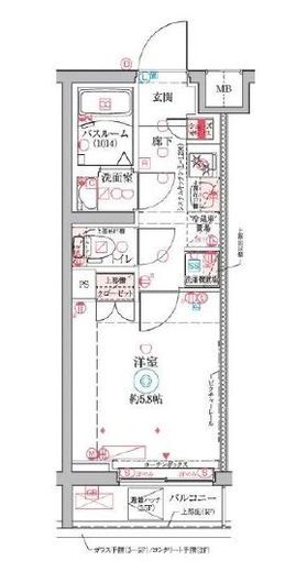 クレヴィスタ横浜大口　509号室　間取り