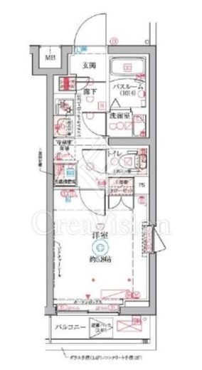 クレヴィスタ横浜大口　301号室　間取り