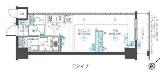 フェニックス新横濱クアトロ　807号室　間取り