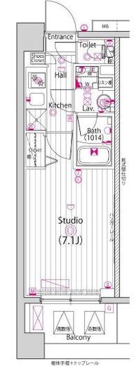 グランド・ガーラ横浜大口　613号室　間取り