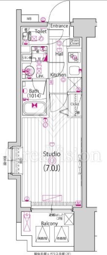 グランド・ガーラ横浜大口　303号室　間取り