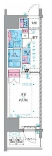 ジェノヴィア横浜石川町　1106号室　間取り