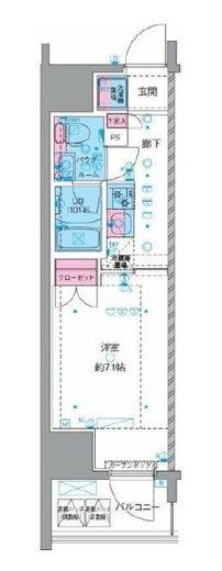 ジェノヴィア横浜石川町　406号室　間取り