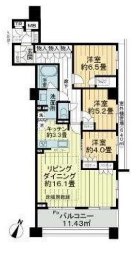 ブランズ横濱瀬谷　203号室　間取り