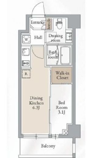 ジオエント横浜　407号室　間取り