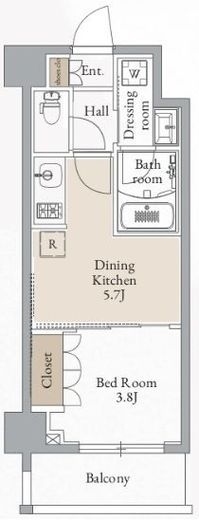 ジオエント横浜　414号室　間取り
