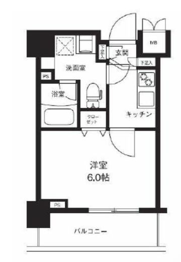 メインステージ横濱ポートサイド　402号室　間取り