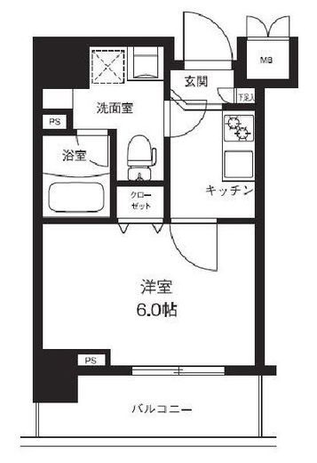 メインステージ横濱ポートサイド　504号室　間取り