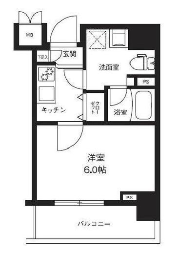 メインステージ横濱ポートサイド　401号室　間取り
