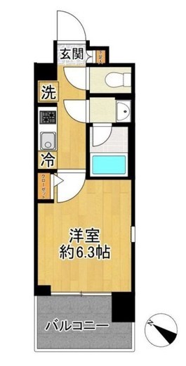 プロスタイルウェルス横浜天王町SHOKEN Residence　206号室　間取り