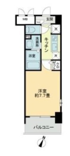 フェリース横濱　707号室　間取り