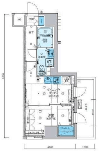 リヴシティ横濱新川町弐番館　701号室　間取り