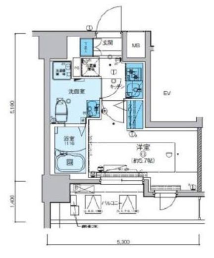 リヴシティ横濱新川町弐番館　904号室　間取り