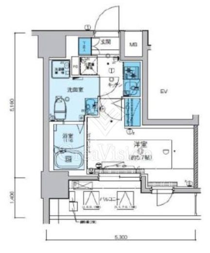 リヴシティ横濱新川町弐番館　504号室　間取り