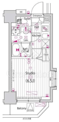 ガーラ・シティ横浜反町　801号室　間取り