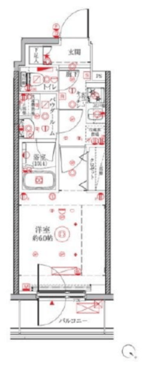 クレイシアIDZ横浜桜木町　1103号室　間取り