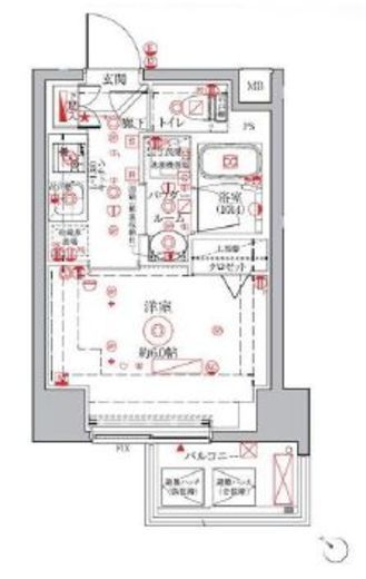 クレイシアIDZ横浜桜木町　701号室　間取り