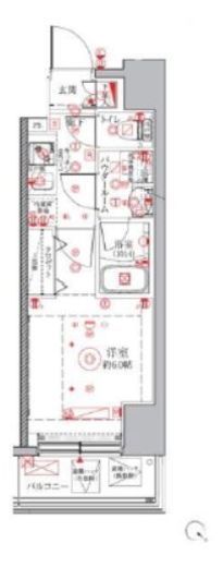 クレイシアIDZ横浜桜木町　702号室　間取り