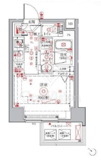 クレイシアIDZ横浜桜木町　1101号室　間取り