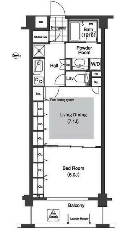 コンフォリア下落合　305号室　間取り
