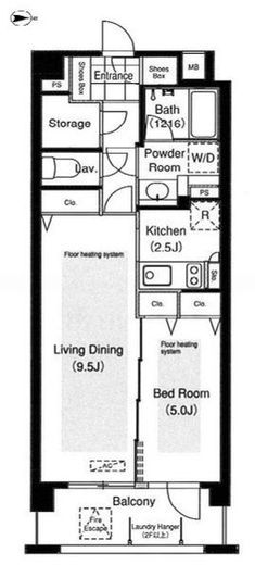 コンフォリア下落合　102号室　間取り