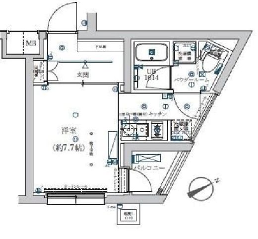 エストゥルース横浜子安 (EsTRUTH YOKOHAMA-KOYASU)　607号室　間取り