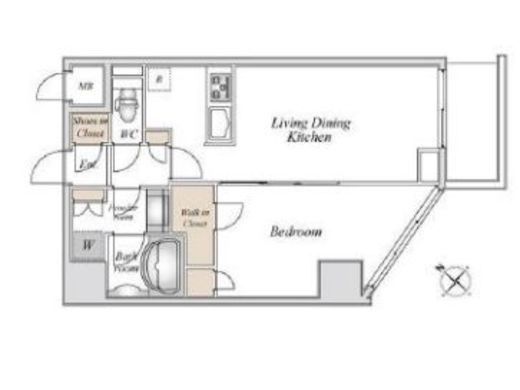 City Lux Tsurumi　1113号室　間取り