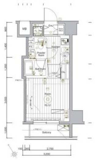 グランヴァン横濱反町　302号室　間取り