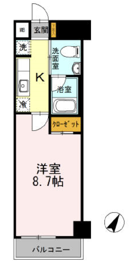 カスタリア神保町　903号室　間取り
