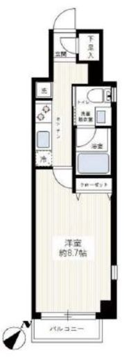 カスタリア神保町　1006号室　間取り