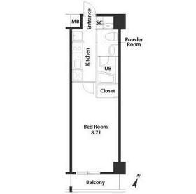 カスタリア神保町　1104号室　間取り